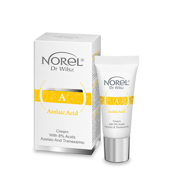 NOREL  DR.WILSZ AZELAIC ACID 8% KREM Z KWASEM AZELAINOWYM REDUKUJĄCY PRZEBARWIENIA I ZACZERWIENIENIA 15ML DS532